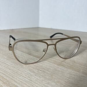 Bevel 9520 Sazerac MG Aviator Eyeglasses Gold Frames 56-16 Made in Japan